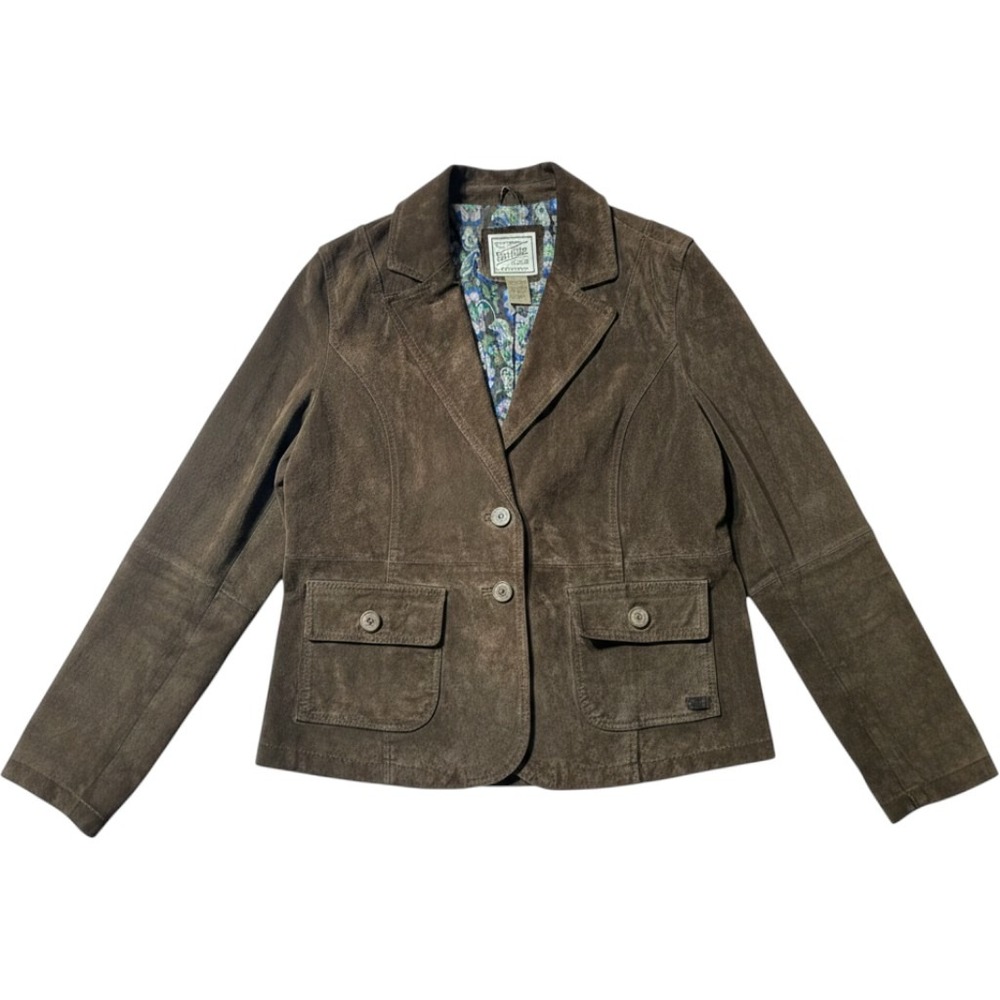 Ruff Hewn Leather Jacket Women XL Brown Suede Vintage Y2K Western Boho Rustic